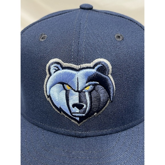 Memphis Grizzlies New Era 9FIFTY Adjustable Snapback Hat Cap Navy Logo - Picture 8 of 13